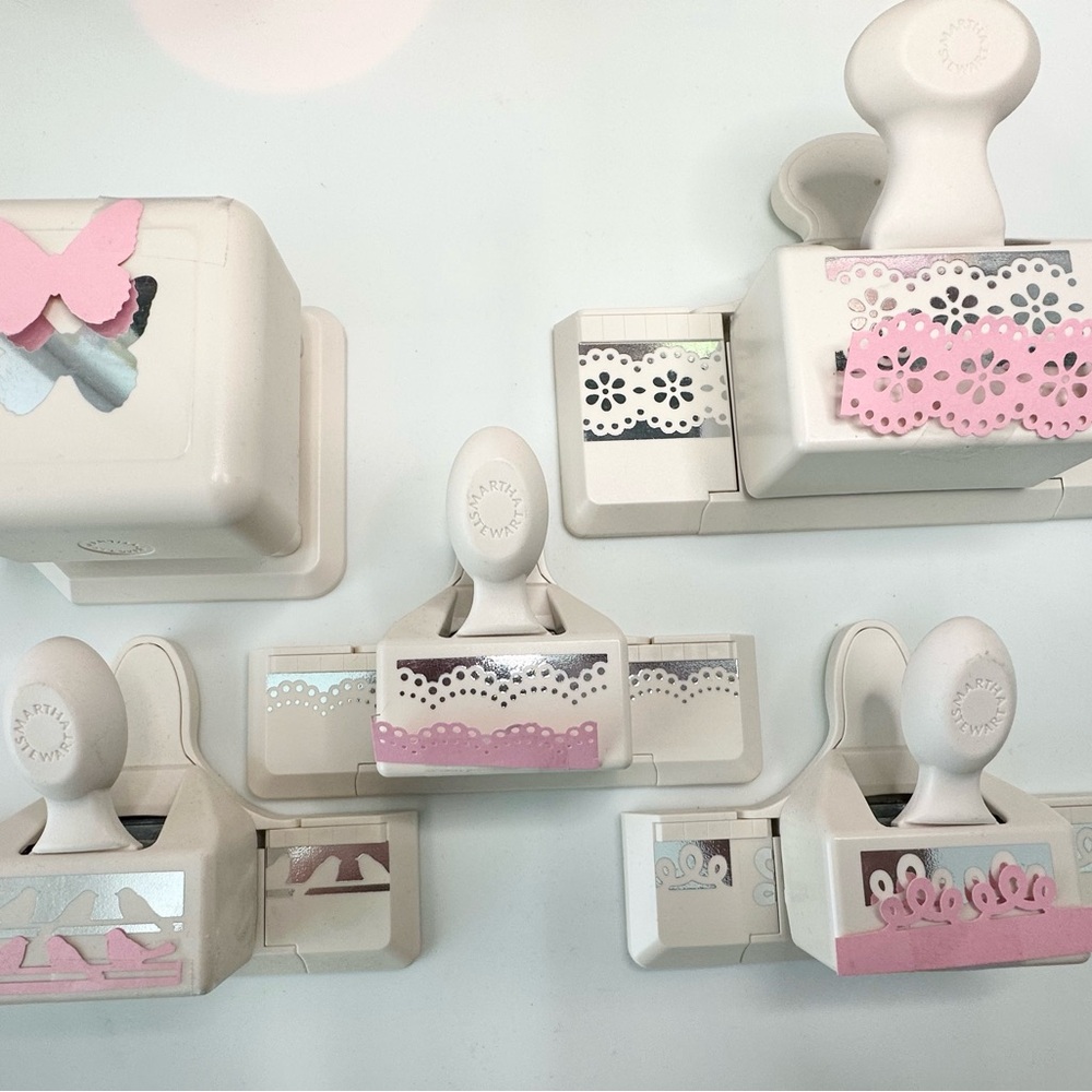 Decorative Craft MS Punches- Silver and White